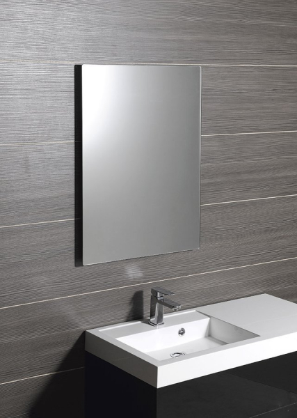 Sapho PLAIN zrcadlo s broušenou hranou 50x70cm, zakulacené rohy, CU free 1501-25