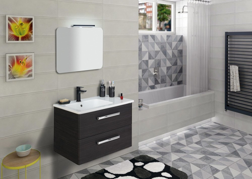 Sapho VERONICA 2 LED svítidlo, 8 W, 300x25x83 mm, IP44, černá E27423CI