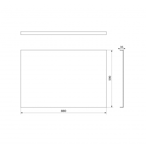 Polysan PLAIN panel boční 88x59cm 72705