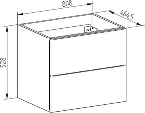 Mereo Aira, koupelnová skříňka s keramickým umyvadlem 81 cm, šedá CN731