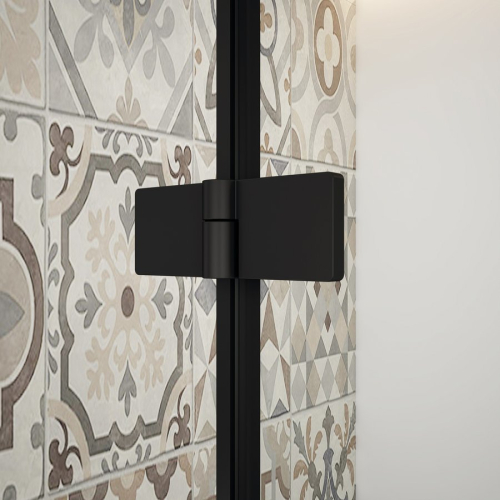 Gelco TRINITY BLACK čtvercový sprchový kout 1100x1100mm, rohový vstup, matné sklo GT2211-11M-B
