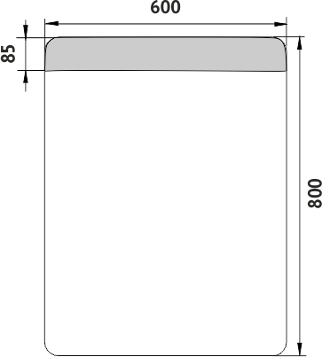Nimco OBDELNÍKOVÁ - OBLÉ ROHY LED zrcadlo 600x800 ZP 23002