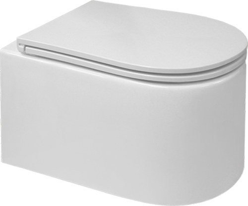 Mereo WC závěsné kapotované, RIMLESS, 495x360x370, keramické, vč. sedátka CSS113S VSD84S1
