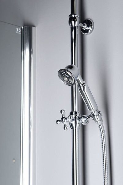 Sapho VANITY sprchový sloup k napojení na baterii, hlavová, ruční sprcha, chrom SET061