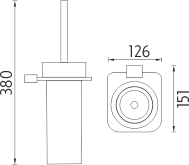 Nimco KIBO Toaletní WC kartáč Ki X3-94W-26