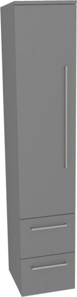 Mereo Bino, koupelnová skříňka vysoká 163 cm, levá, Multidecor, Šedý Supermat CN697SEDA