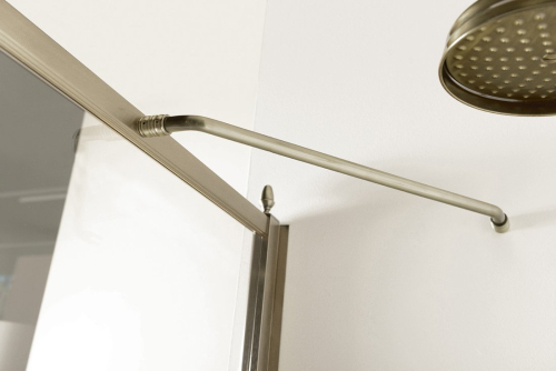 Gelco ANTIQUE sprchové dveře otočné, 900mm, pravé, ČIRÉ sklo, bronz GQ1390RC