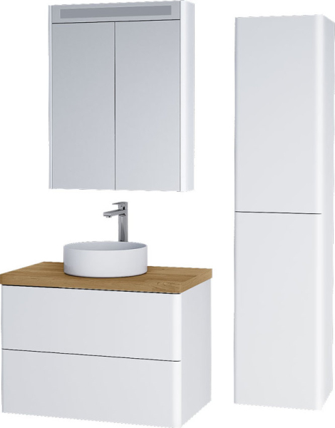 Mereo Siena, koupelnová skříňka s umyvadlem z litého mramoru 81 cm, antracit mat CN431M