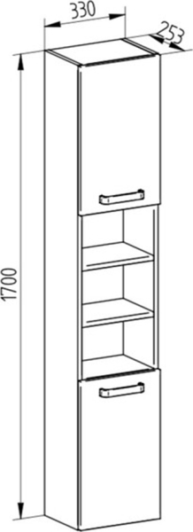 Mereo Leny, koupelnová skříňka vysoká 170 cm, bílá, levá - aktuální náhradou je produkt CN814N CN814
