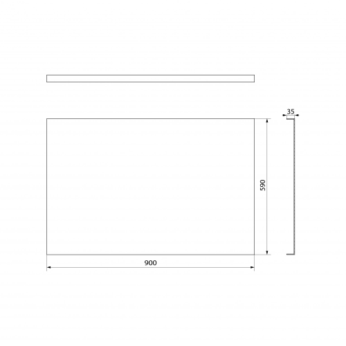 Polysan PLAIN panel boční 90x59cm 72714