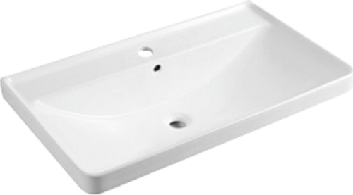 Mereo Siena, koupelnová skříňka s keramickým umyvadlem 81 cm, černá mat CN441