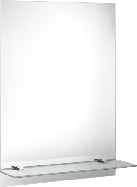 Aqualine Zrcadlo s otvory pro polici 50x70cm, včetně závěsů 22429