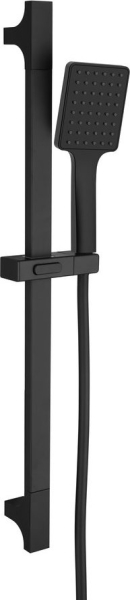 Sapho Sprchová souprava hranatá, posuvný držák 680mm, černá mat SC815B