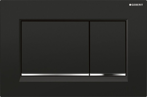 Geberit GEBERIT SIGMA30 ovládací tlačítko, černá lesk/chrom lesk 115.883.KM.1