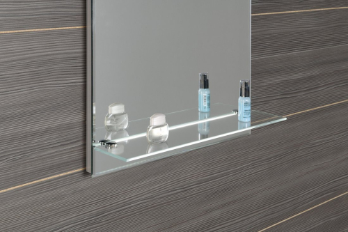 Aqualine Zrcadlo s LED osvětlením a policí 60x80cm, kolébkový vypínač ATH53