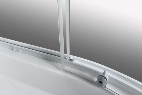 Aqualine AIGO čtvrtkruhový sprchový box 900x900x2040 mm, bílý profil, čiré sklo YB93