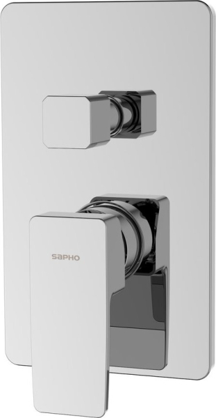 Sapho TURSI podomítková sprchová baterie, 2 výstupy, otočný přepínač, chrom TI043