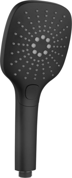 Sapho Ruční masážní sprcha s tlačítkem, 3 režimy sprchování, silikon trysky, 109x109mm, ABS/černá mat 1204-52B