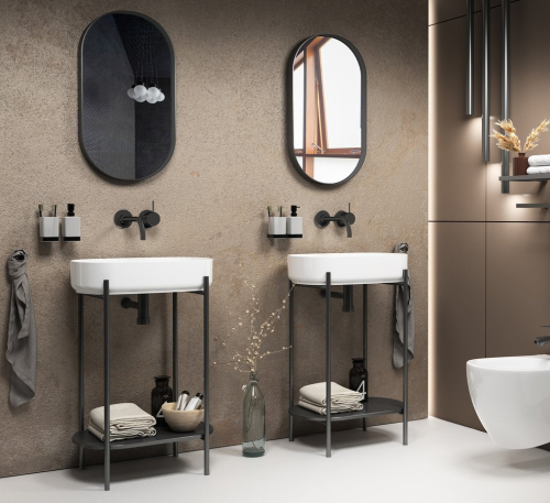 Sapho PUNO podstavec s umyvadlem 550x860x360mm, černá SKA570-2-01
