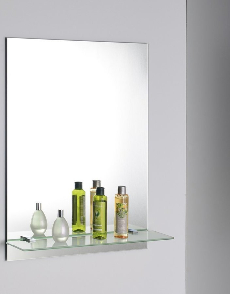 Aqualine Zrcadlo s policí 60x80cm, včetně závěsů 22430-01
