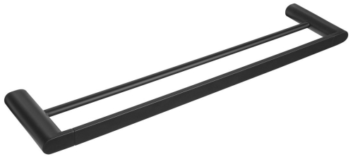 Sapho FLORI dvojitý držák ručníků 600mm, černá mat RF011/15