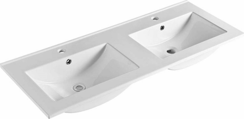 Mereo Opto, koupelnová skříňka s keramickým umyvadlem 121 cm, bílá/dub Riviera CN933
