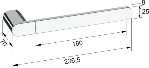 Sapho FLORI držák ručníků otevřený, bílá mat RF006/14