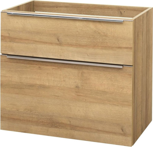 Mereo Mailo, koupelnová skříňka 81 cm, dub Riviera, chrom madlo CN521S