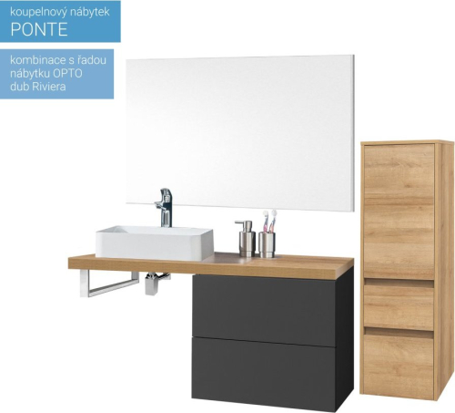 Mereo Ponte, koupelnová skříňka 61 cm, Multidecor, Jasan horský CN290SJASH