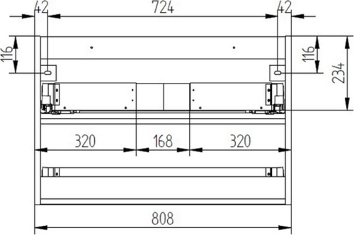 Mereo Aira, koupelnová skříňka s keramickým umyvadlem 81 cm, bílá CN711