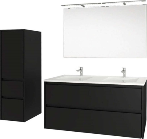 Mereo Opto, koupelnová skříňka 81 cm, bílá/dub Riviera CN931S