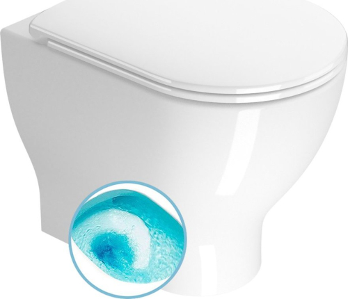 GSI CITY PRO WC mísa stojící, Swirlflush, 35x52cm, spodní/zadní odpad, bílá ExtraGlaze 911011
