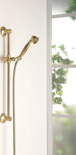 Sapho ANTEA sprchová tyč, posuvný držák, kulatá, 670mm, bronz SAL0036