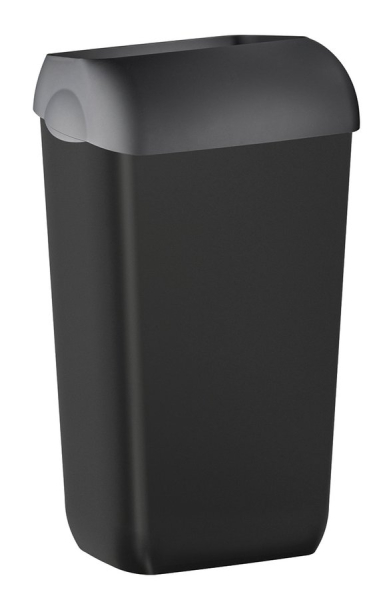MARPLAST COLORED odpadkový koš nástěnný 23l, ABS, Soft Touch, černá mat A74201NE