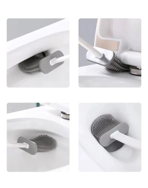 Aqualine WC silikonová štětka závěsná/na postavení, bílá TF010
