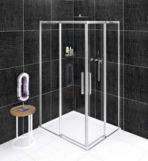 Polysan ALTIS obdélníkový sprchový kout 900x800 mm, L/P varianta, rohový vstup, čiré sklo AL1590CAL1580C