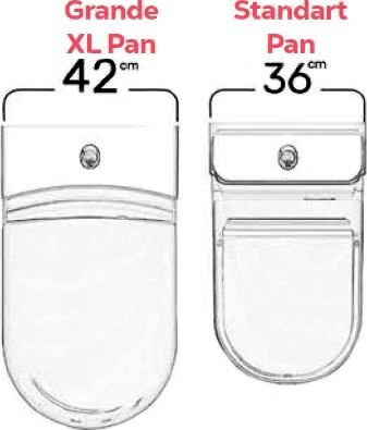 CREAVIT GRANDE WC kombi XL, spodní/zadní odpad, bílá GR360