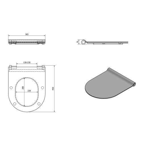 GSI PURA WC sedátko, SLIM, Soft Close, Quick Release, blush mat/chrom MS86CSN24