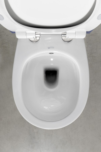 Isvea SENTIMENTI CLEANWASH závěsná WC mísa, integrovaný ventil a bidet. sprška, Rimless, 36x51cm, bílá 10ARS1010