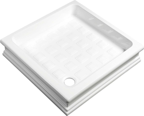 Kerasan RETRO keramická sprchová vanička, čtverec 90x90x20cm, bílá 133801