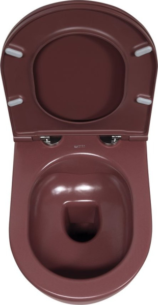 Isvea INFINITY závěsná WC mísa, Rimless, 36, 5x53cm, maroon red 10NF02004-2R