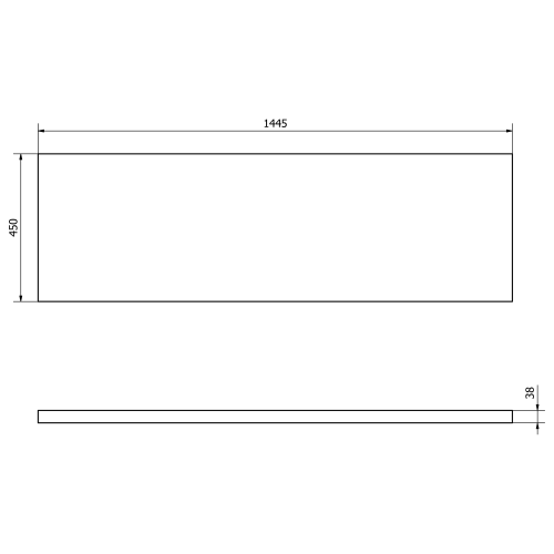 Aqualine VEGA deska pod umyvadlo 145x45cm, dub platin VG750