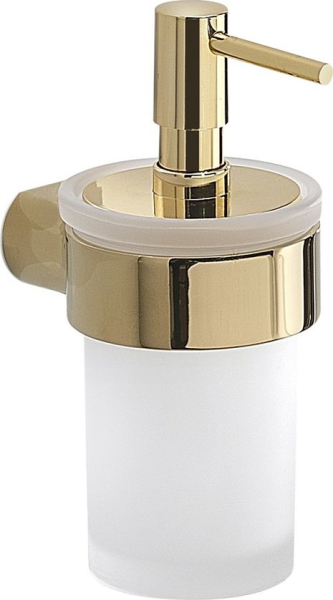 Gedy PIRENEI dávkovač mýdla 110 ml, mléčné sklo, zlato PI8187