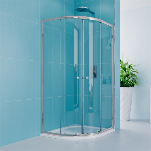 Mereo Sprchový kout, Kora Lite, čtvrtkruh, 90 cm, R550, chrom ALU, sklo Čiré CK35123H