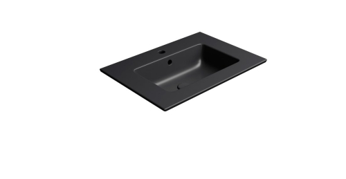 GSI PURA keramické umyvadlo Slim 62x46cm, černá mat 8884126