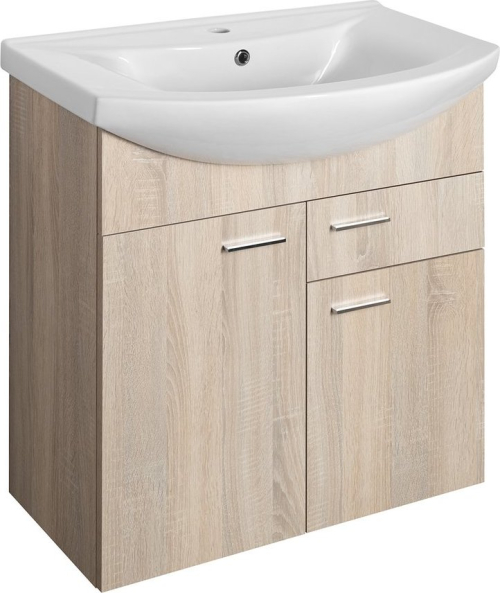 Aqualine ZOJA umyvadlová skříňka 71, 5x74x34cm, dub platin 51175