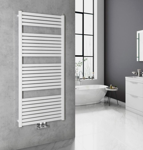 Aqualine TONDI otopné těleso rovné 600x1330 mm, středové připojení, bílá DT480T