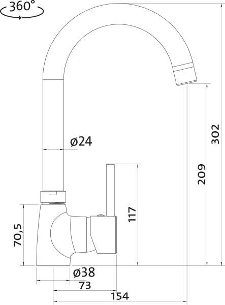 Granitový dřez Sinks BRAVO 850.1 Granblack + Polo GR G7330