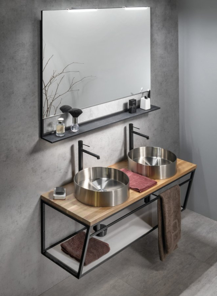 Sapho WOODY deska 1206x28x463mm, masiv přírodní dub WDS120-70