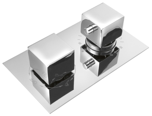 Sapho Podomítková sprchová termostatická baterie, box, 3 výstupy, chrom 1102-63